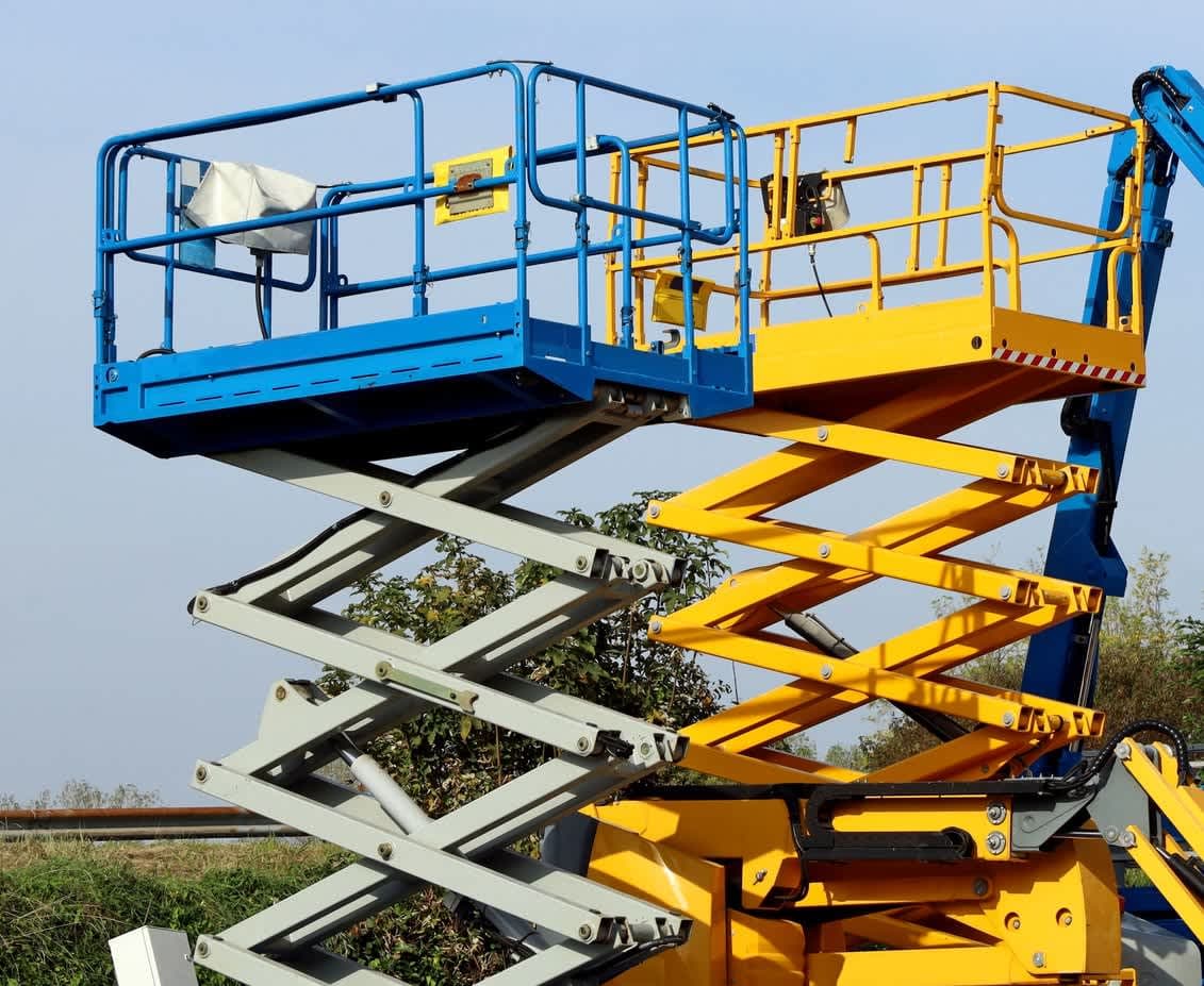 Estructura hidráulica de plataforma tijera