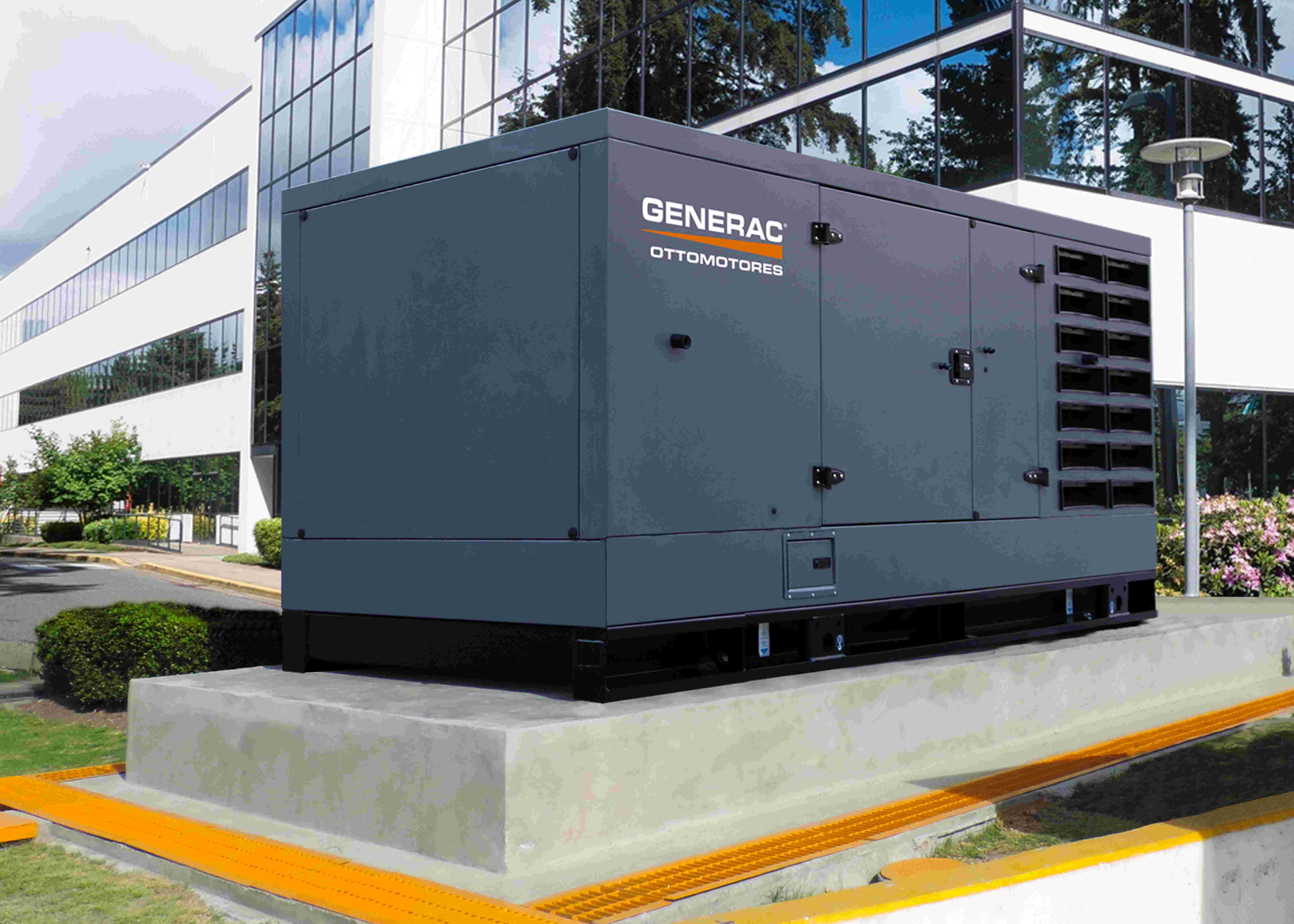 Planta eléctrica diesel portátil en obra